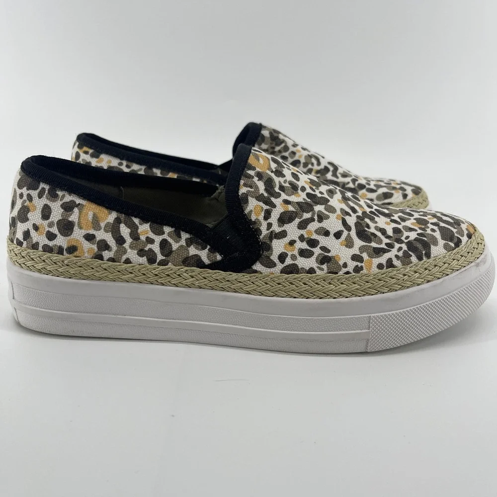 Tommy Bahama Painter Leopard Print Slip On Espadrille‎ Platform Sneakers